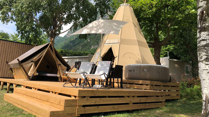Tipi Wigwam van Vacanze Col Cuore