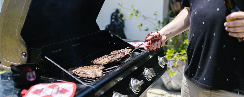 Gas bbq op de camping