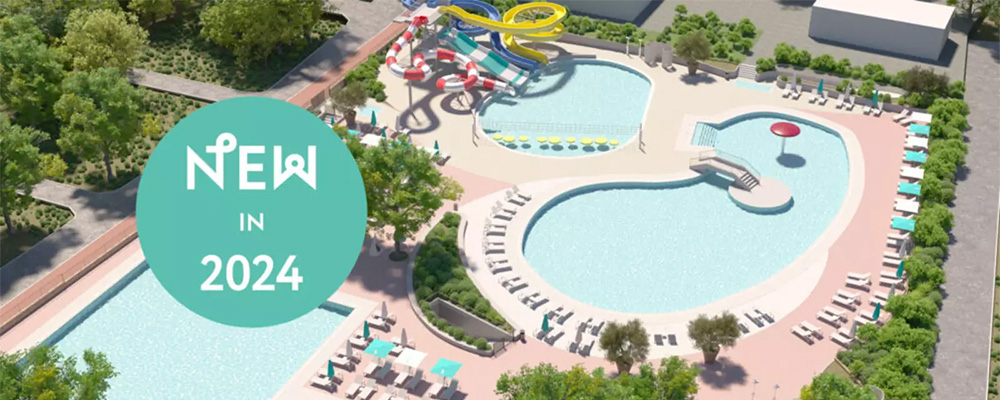 uitbreiding van zwembaden, glijbanen en peuterbaden op Bijela Uvala 2024