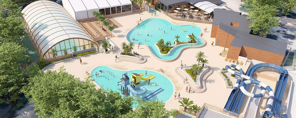 nieuw aquapark, aquaspeeltuin op Port de Plaisance