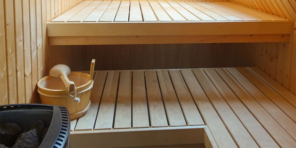 Opgietsauna in Wellness vakantiewoningen