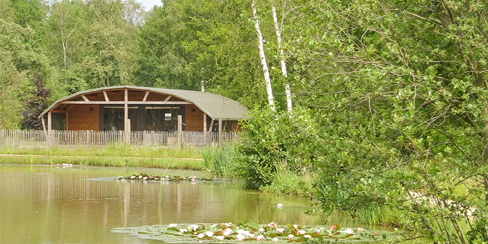 Lodge aan een mooie vijver gelegen