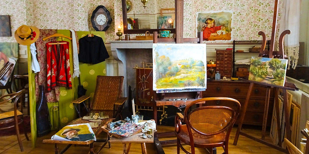 De schildersezel van Auguste Renoir in Essoyes
