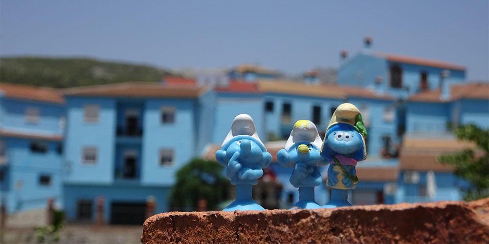 Het blauwe dorp in Andalusië