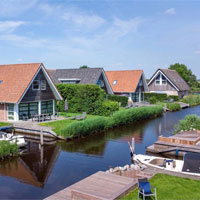 Camping Landal Waterpark Terherne in regio Friesland, Nederland