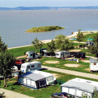 Camping Podersdorf am See in regio Burgenland, Oostenrijk
