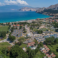 Camping Valamar Camping Baška in regio Kvarner, Kroatië