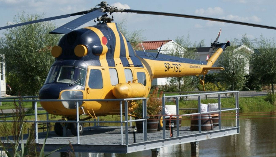 Slapen in een helikopter op Slapen in een helikopter op