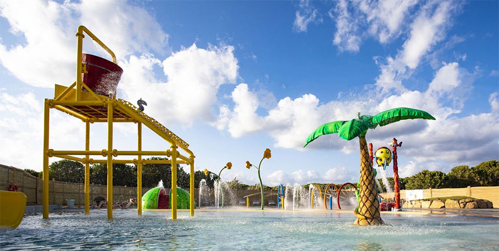 Nieuw Spraypark op Baia Blu la Tortuga op Sardinië