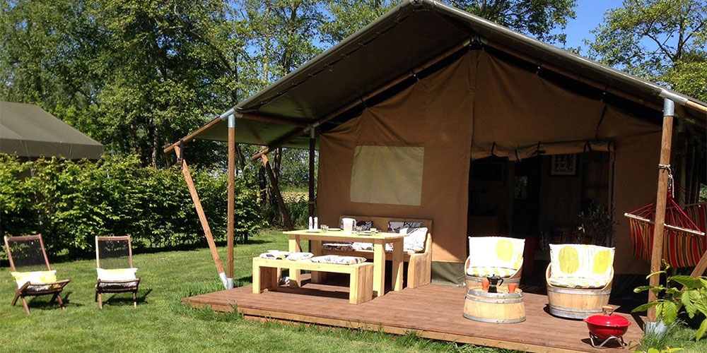 glamping met Vodatent op camping de Watertoren Glamping op Camping de Watertoren
