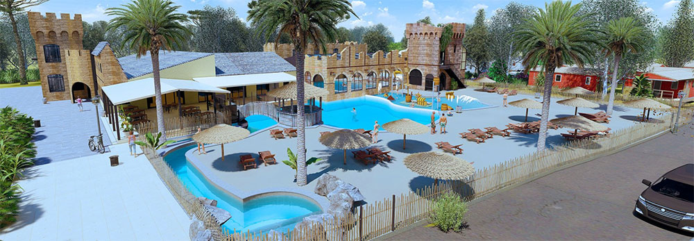 Nieuw zwembadcomplex op Californie Plage in de Languedoc