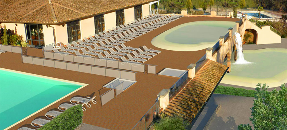 Nieuw zwembad en kleuterbad Norcenni Girasole, Toscane Nieuwe Zwembaden Norcenni Girasole