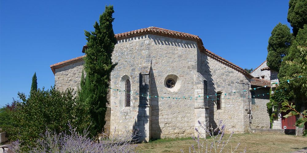 de kerk van Sainte-Foy-La-Jeune de kerk van Sainte-Foy-La-Jeune