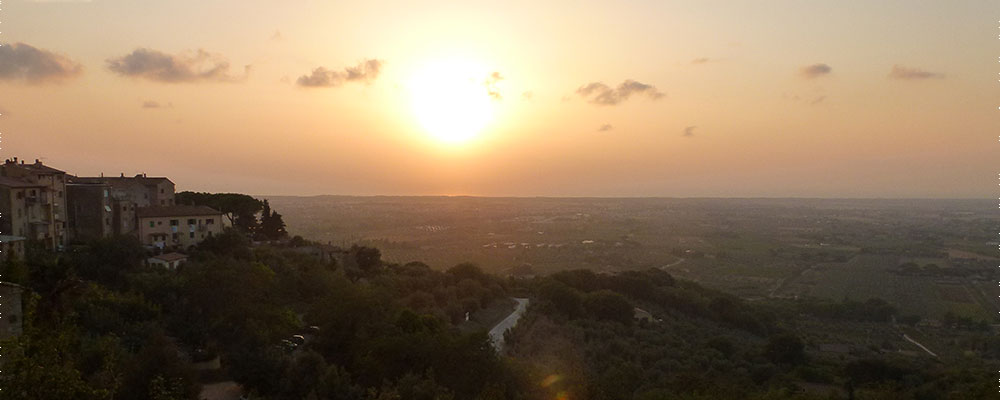 Zonsondergang Toscane