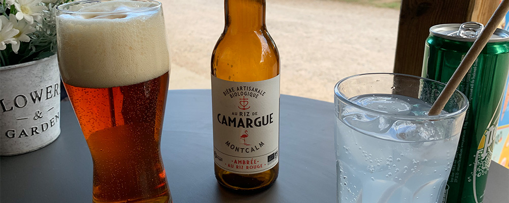 fris rood rijstbiertje Au Riz de Camargue