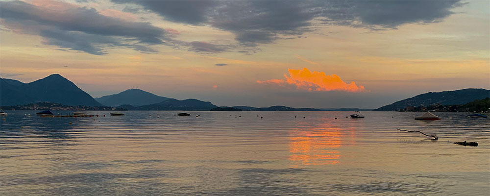 zonsondergang aan het Lago Maggiore