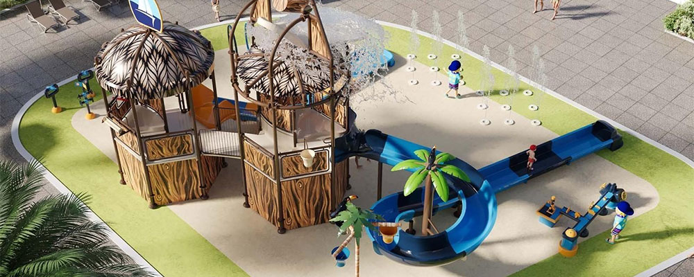 kindvriendelijk splashpark op Resort Leukermeer