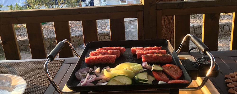 Elektrische bakplaat, ideaal voor op de camping