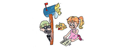 Een slimme meid is op haar vakantie voorbereid