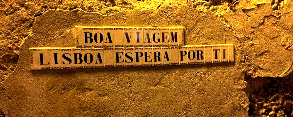 Goede reis Lissabon wacht op u Goede reis Lissabon wacht op u
