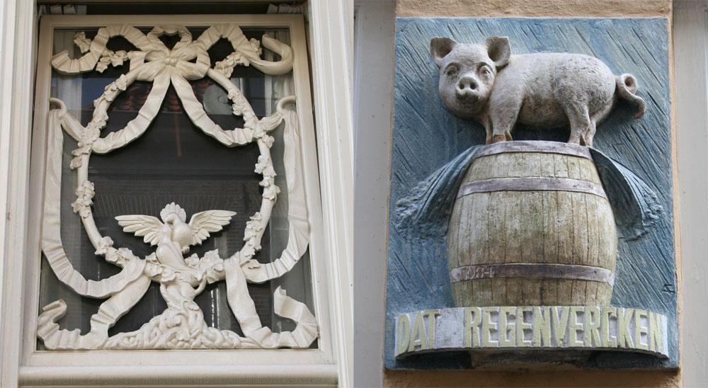 Vooral de bovenlichten zijn mooi versierd