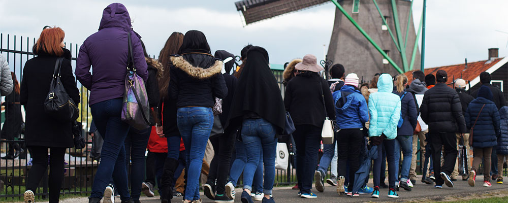 Drukte op de Zaanse Schans