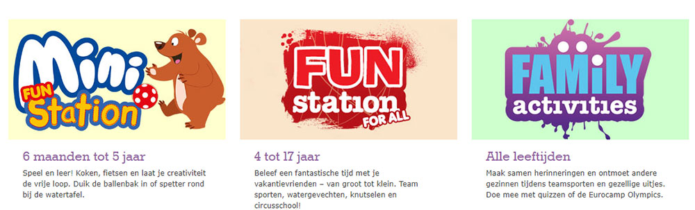 Eurocamp weet wat kindvriendelijk is Eurocamp weet wat kindvriendelijk is