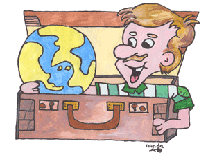 ik ga op vakantie en neem mee