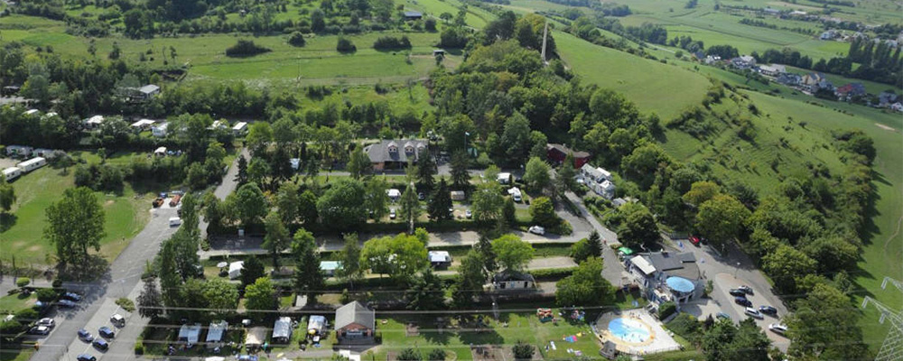 Camping Krounebeirg vanuit de lucht