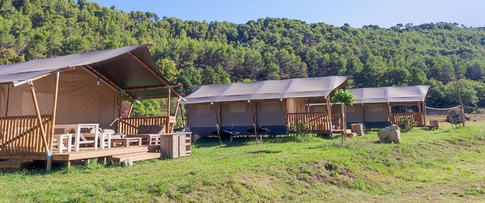 Greencampen op Le Moulin de Cost op korte afstand van de Mont Ventoux Greencampen op Le Moulin de Cost