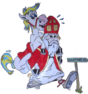 Sinterklaas en zijn schimmel op vakantie!