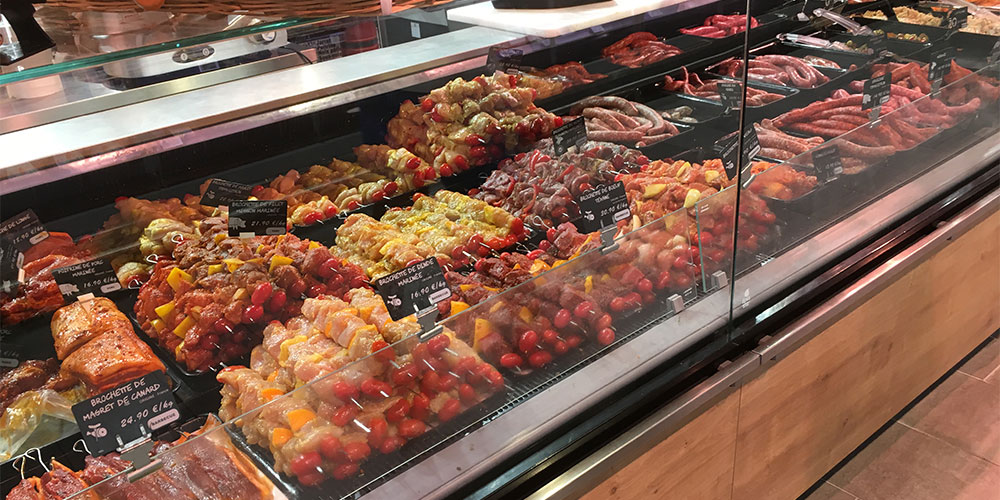 Feest om boodschappen te doen op Les Tournels, behalve voor je portemonee..