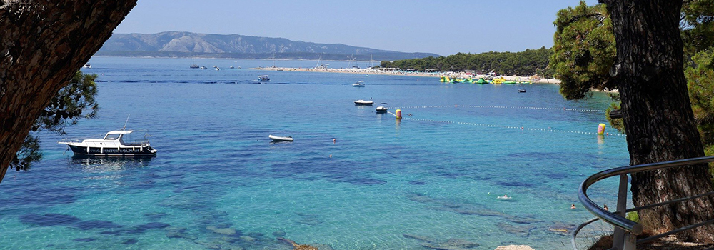 De landtong Slatni Rat in Kroatië