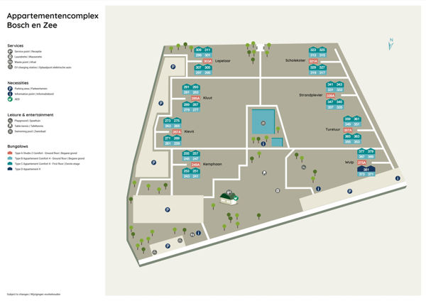 Plattegrond van Appartementencomplex Bosch en Zee