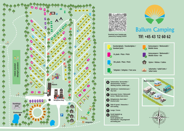 Plattegrond van Ballum Camping
