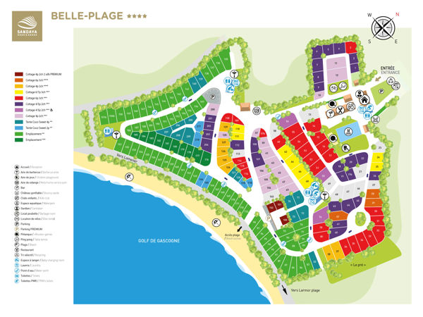 Plattegrond van Belle Plage