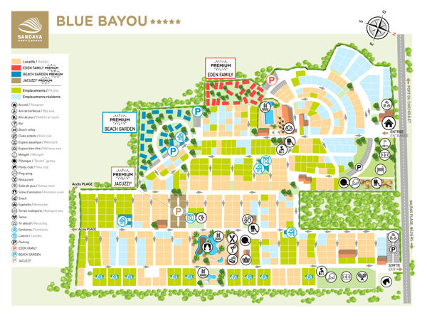 Plattegrond van Blue Bayou