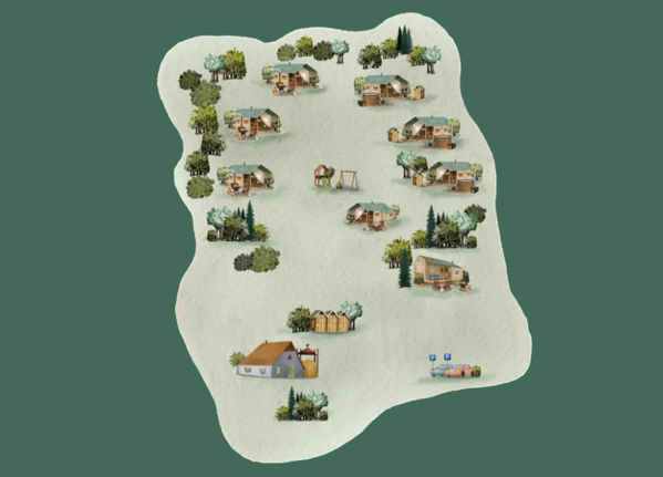 Plattegrond van BoerenBed 't Boshuis