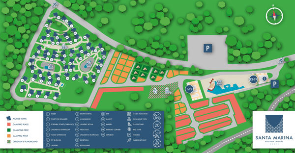 Plattegrond van Boutique Santa Marina