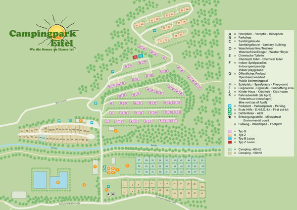 Plattegrond van Campingpark Eifel