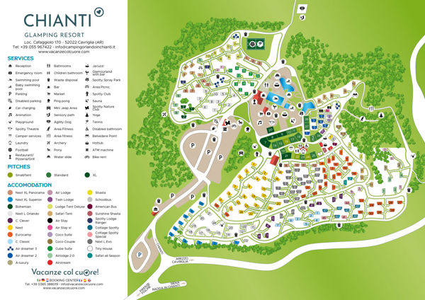 Plattegrond van Chianti Glamping Resort
