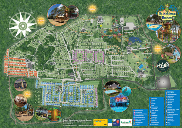 Plattegrond van De Heldense Bossen