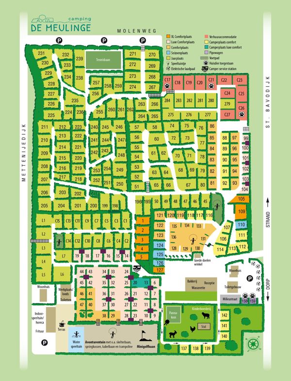 Plattegrond van De Meulinge