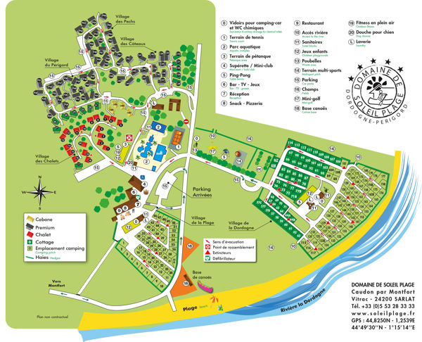 Plattegrond van Domaine de Soleil Plage