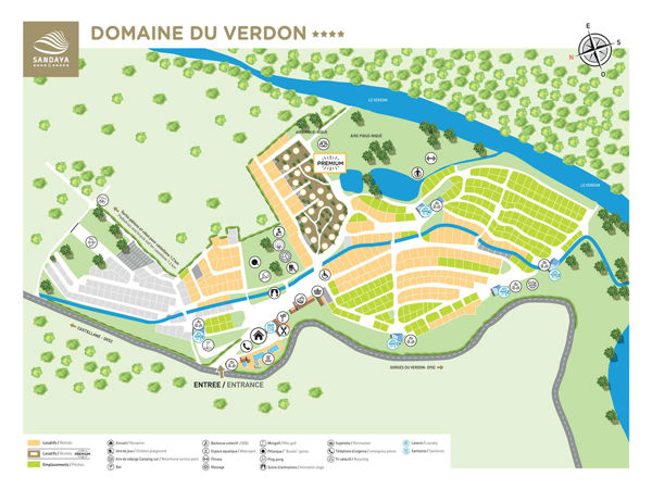 Plattegrond van Domaine du Verdon