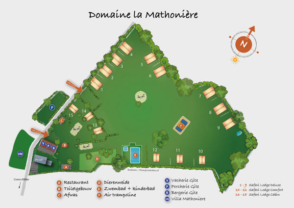Plattegrond van Domaine la Mathonière