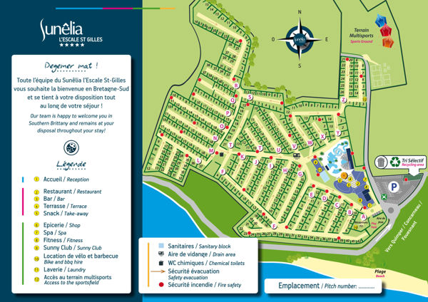 Plattegrond van Escale St. Gilles
