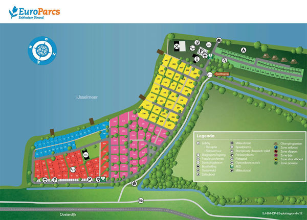 Plattegrond van EuroParcs Enkhuizer Strand