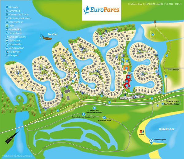 Plattegrond van EuroParcs IJsselmeer