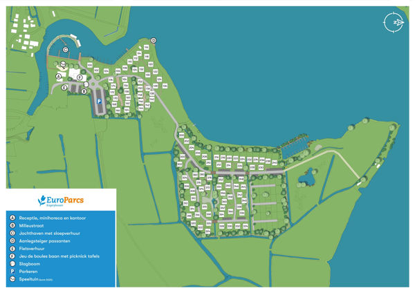 Plattegrond van EuroParcs Kagerplassen
